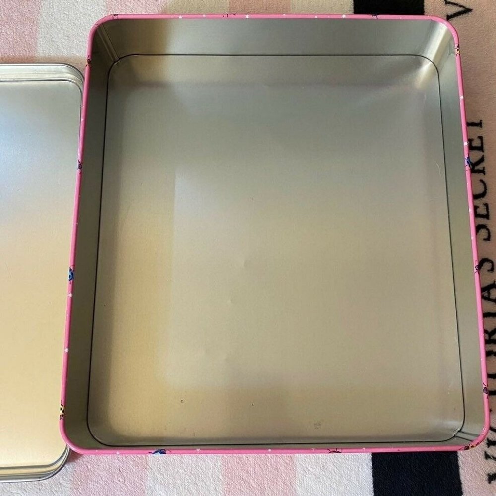 Vintage Lisa Frank Kittens Flowers Butterflies Jumbo Empty Collectible Tin - Picture 9 of 10